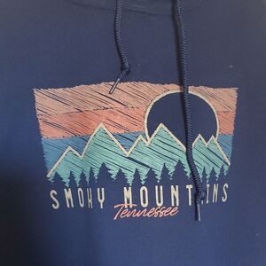 Smoky Mountains Navy Blue Hoodie